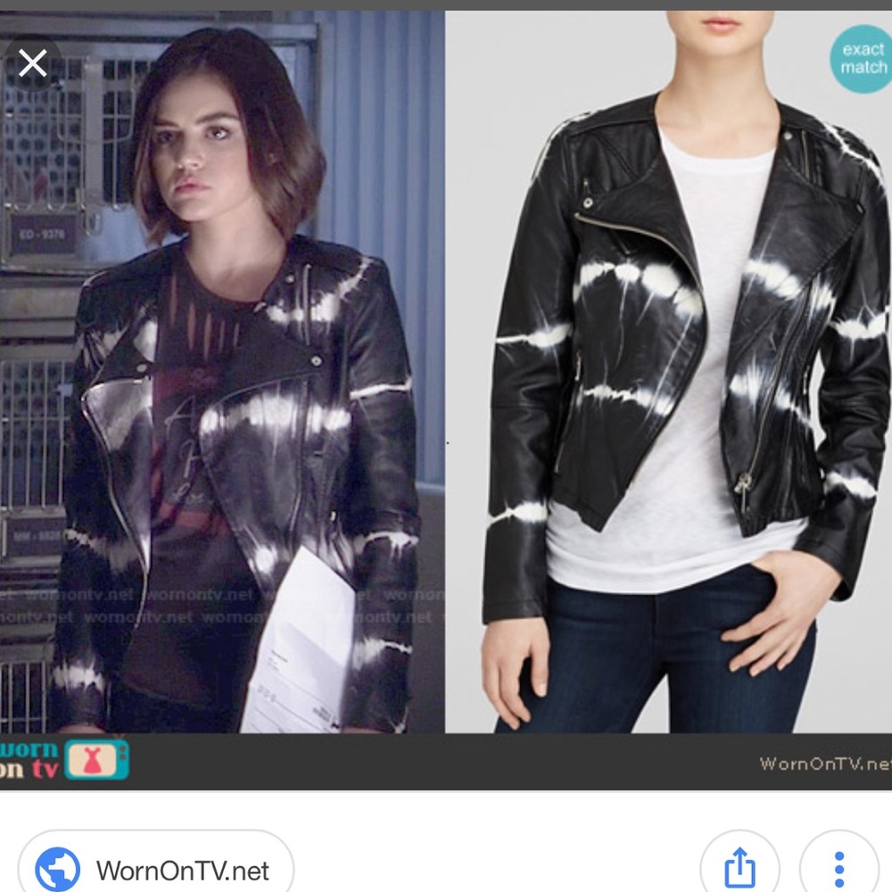 Tie dye leather jacket